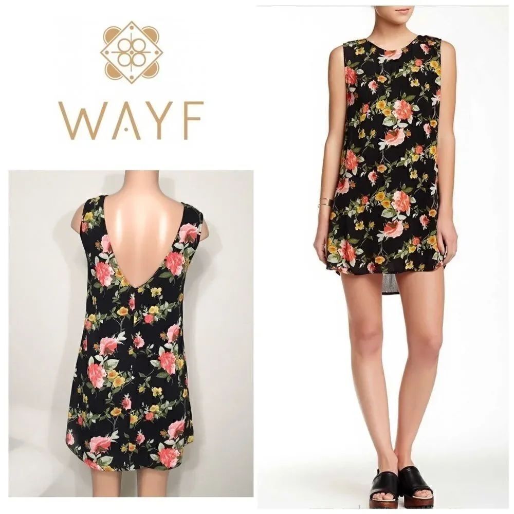 Floral open back sheath dress. NWOT